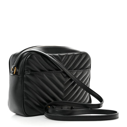 Saint Laurent Calfskin Matelasse Monogram Lou Camera Bag Black 3 of 11
