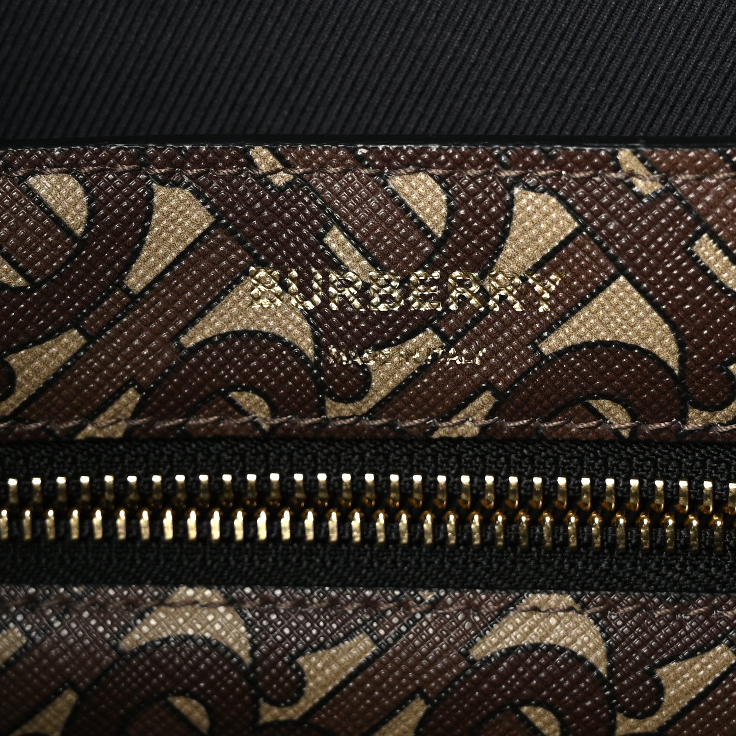 Burberry E-Canvas Monogram Stripe Medium Portrait Tote Bag Bridle Brown 6 of 8