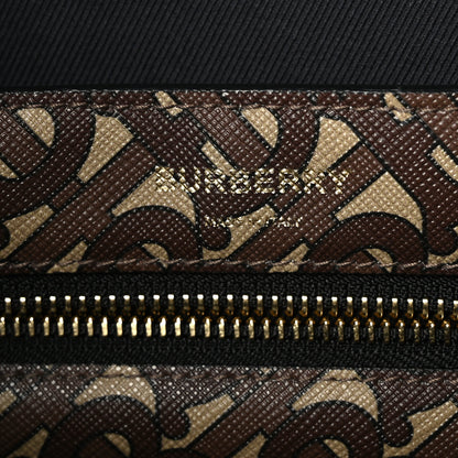 Burberry E-Canvas Monogram Stripe Medium Portrait Tote Bag Bridle Brown 6 of 8