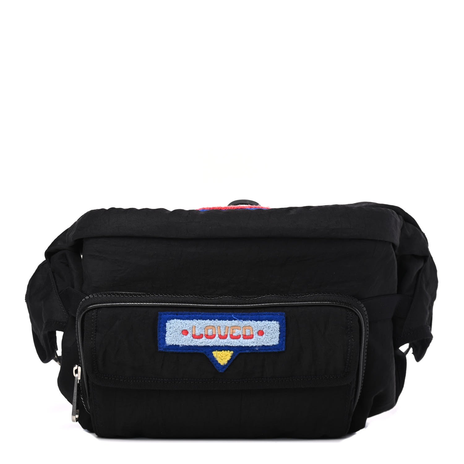 Gucci Nylon 80s Logo Patch Belt Bag Black 1 of 4