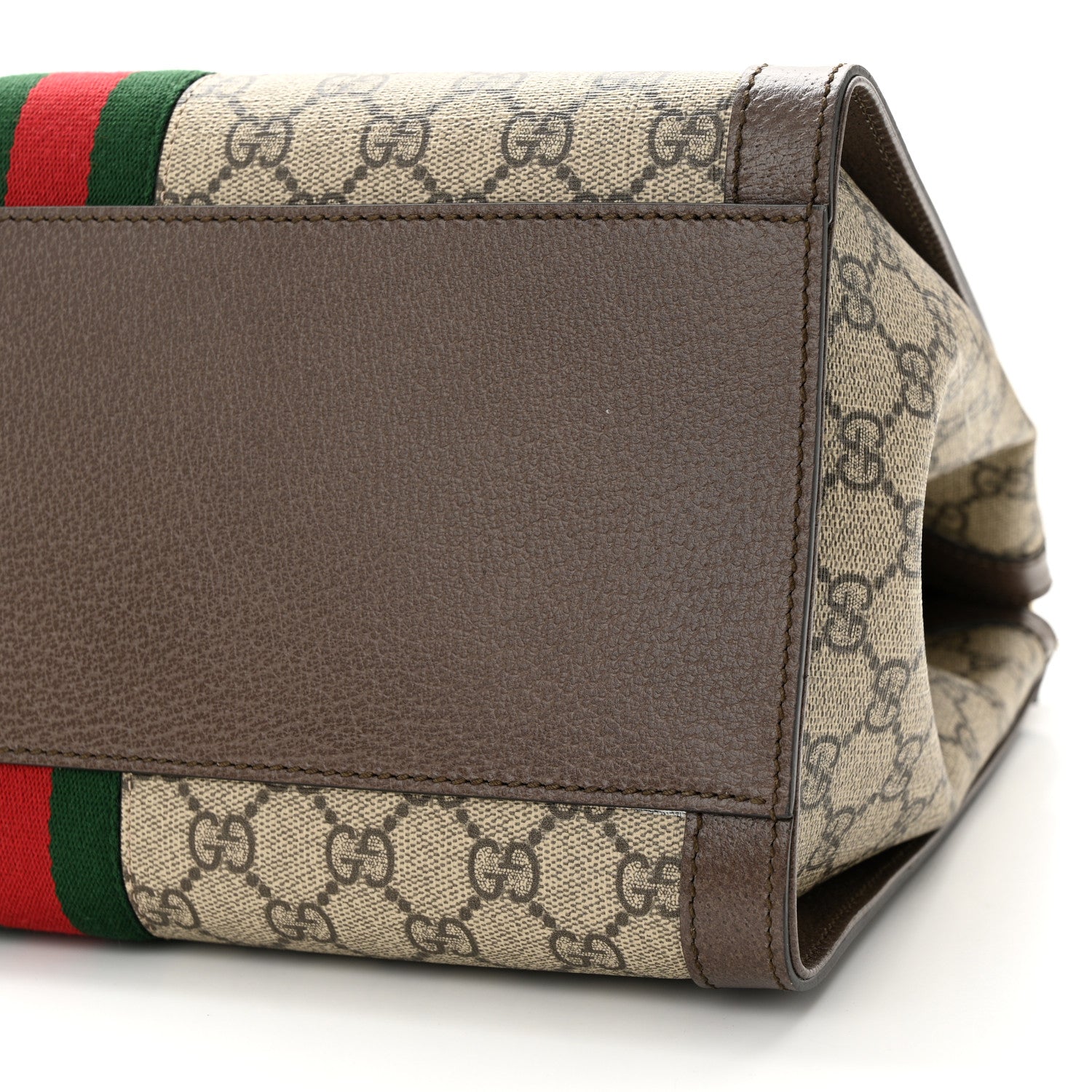 Gucci GG Supreme Monogram Web Medium Ophidia Tote Bag Brown 10 of 10