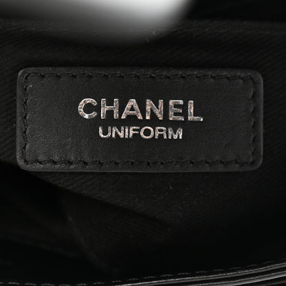 Chanel Calfskin Quilted CC Uniform Flap Belt Bag Black 7 of 16