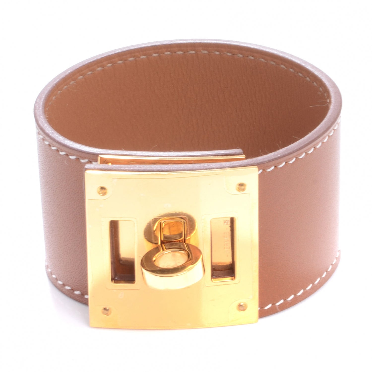 Hermes Swift Leather Kelly Dog Bracelet Fauve 1 of 8