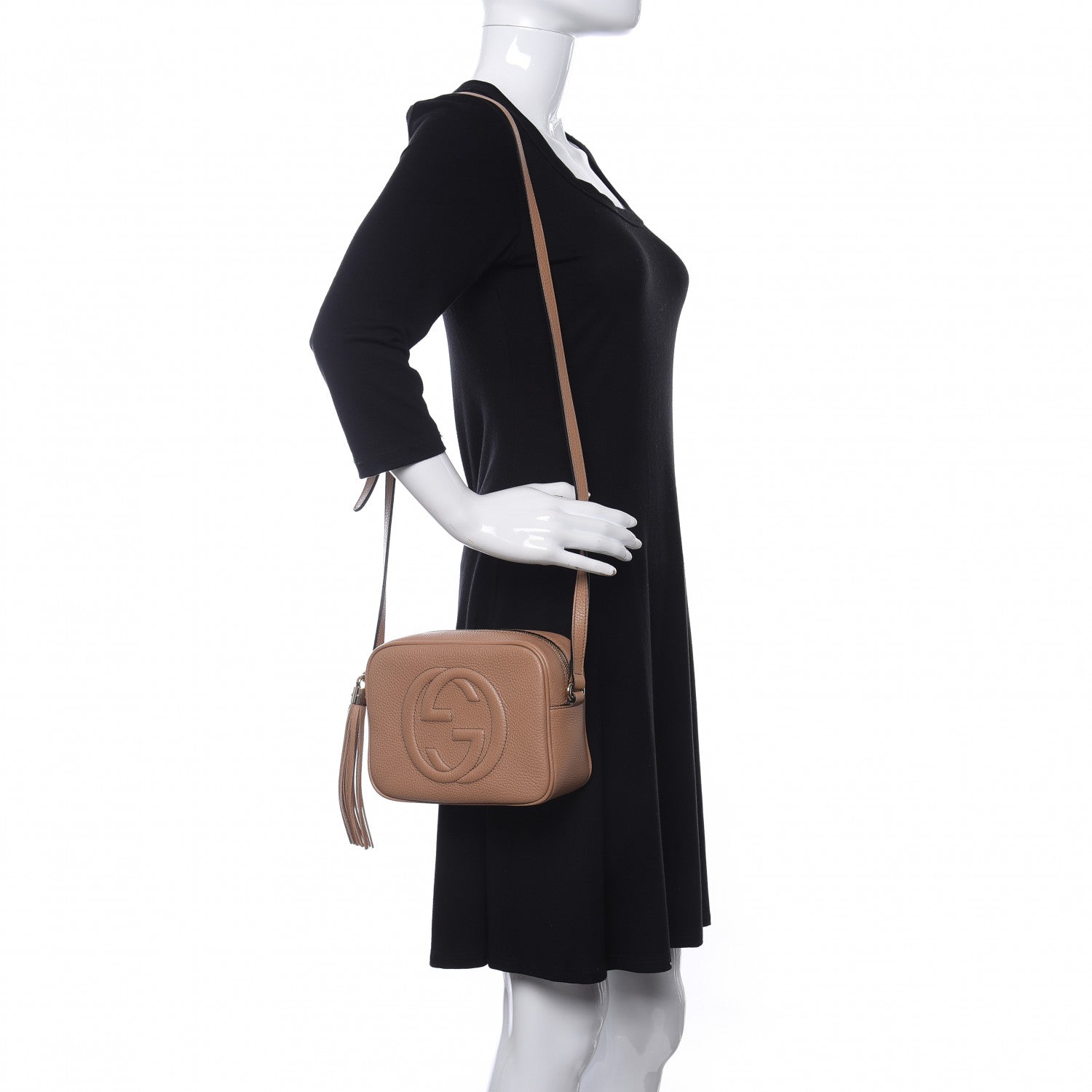 Gucci Pebbled Calfskin Small Soho Disco Bag Rose Beige 2 of 10