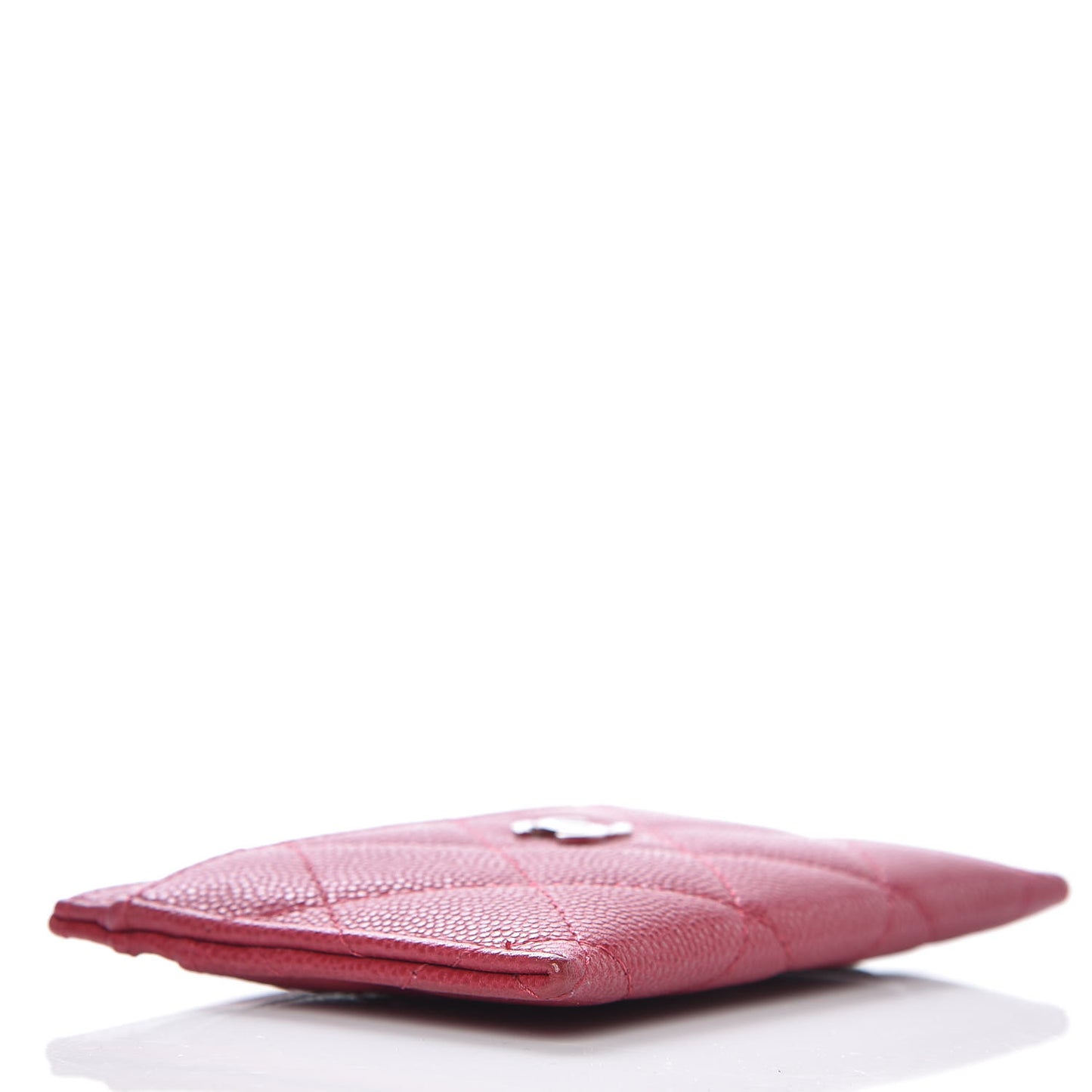 Caviar Quilted Card Holder Pink