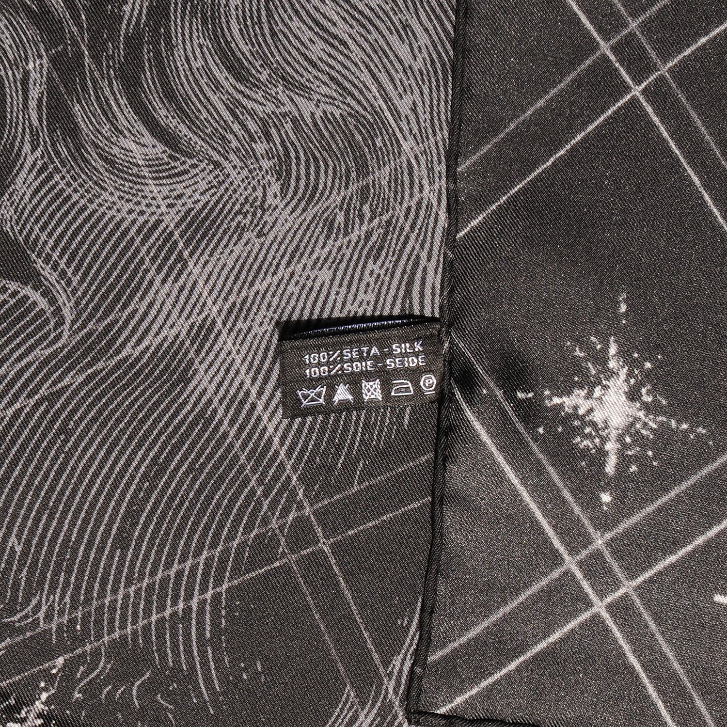 Chanel Silk Lion CC Scarf Black 10 of 10