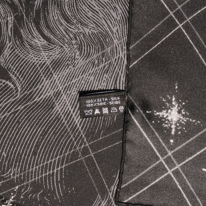 Chanel Silk Lion CC Scarf Black 10 of 10
