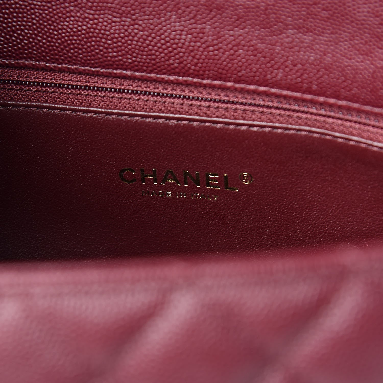 Chanel Caviar Elaphe Quilted Small Coco Handle Flap Burgundy 6 of 10