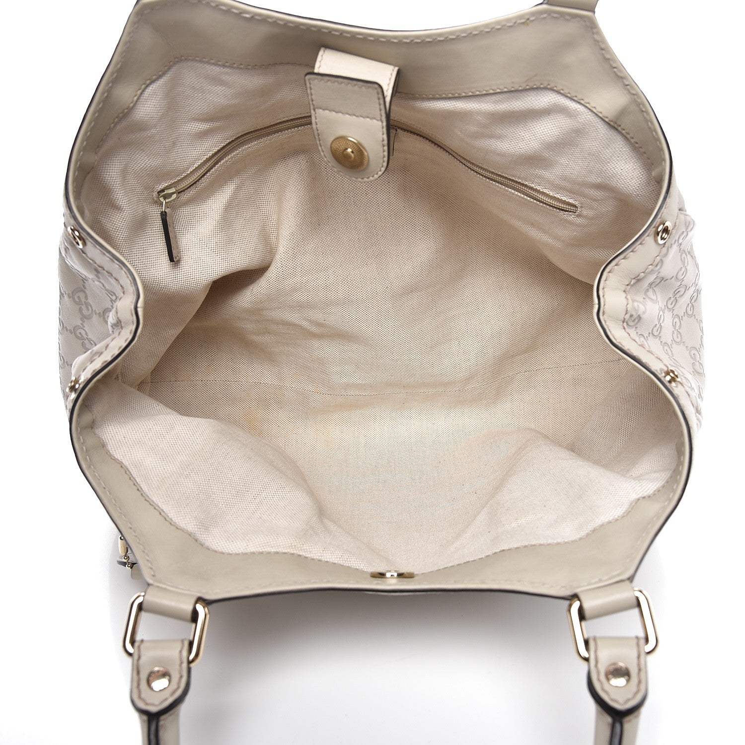 Gucci Guccissima Medium Sukey Tote Mystic White 3 of 13