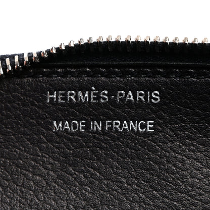 Hermes Evergrain Lizard Passant Long Wallet Bleu Indigo Vert Moyen 8 of 10