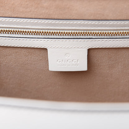 Gucci Calfskin Maxi Sylvie Top Handle Bag White 6 of 12