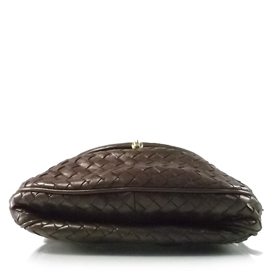 Vintage Woven Fold Over Shoulder Bag Ebano
