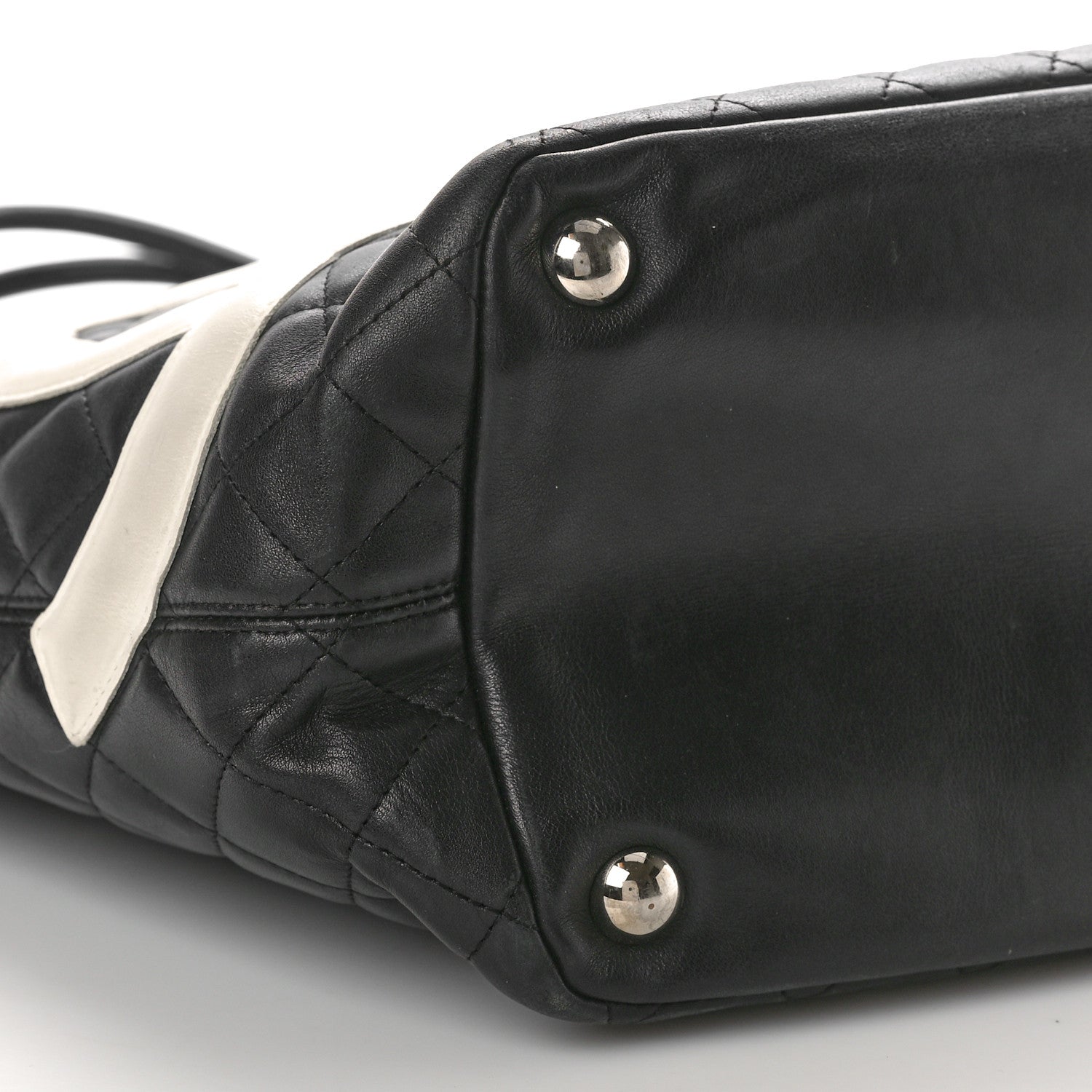 Chanel Calfskin Quilted Large Cambon Tote Black White 9 of 12
