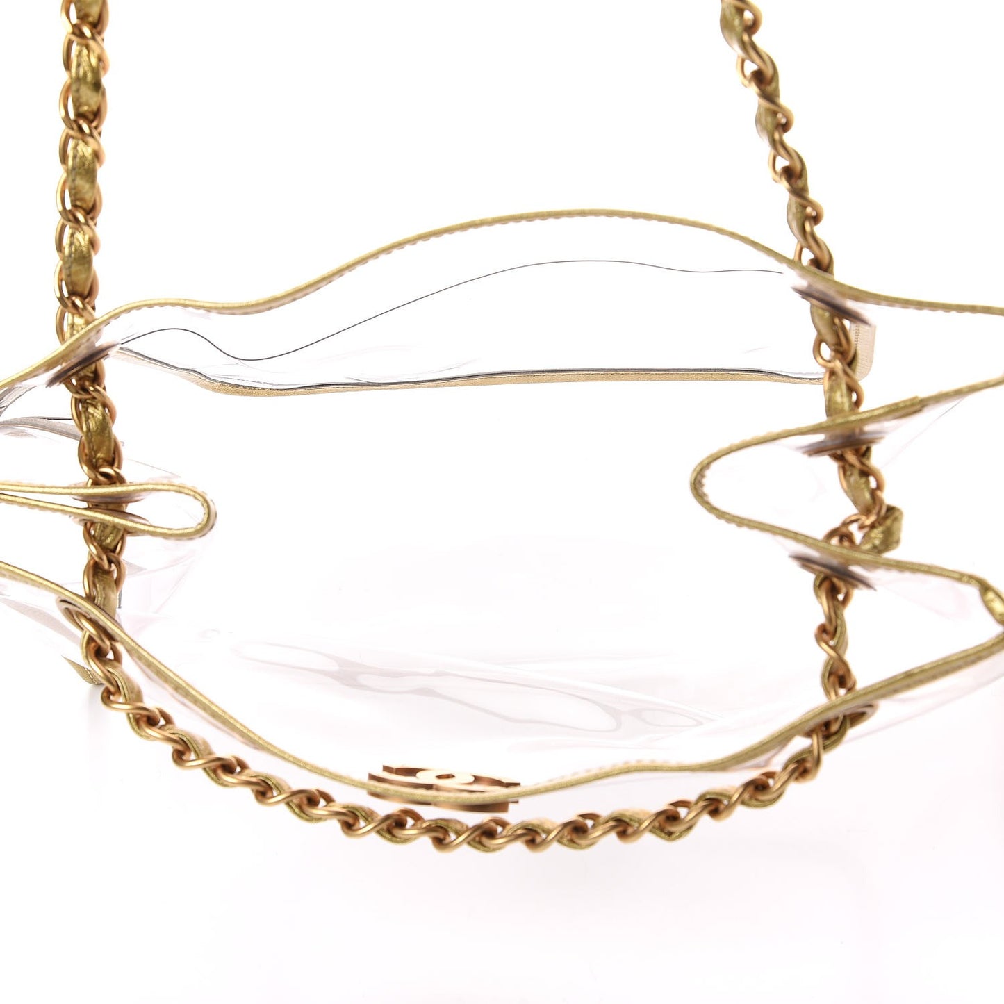 Vinyl Naked Tote Gold