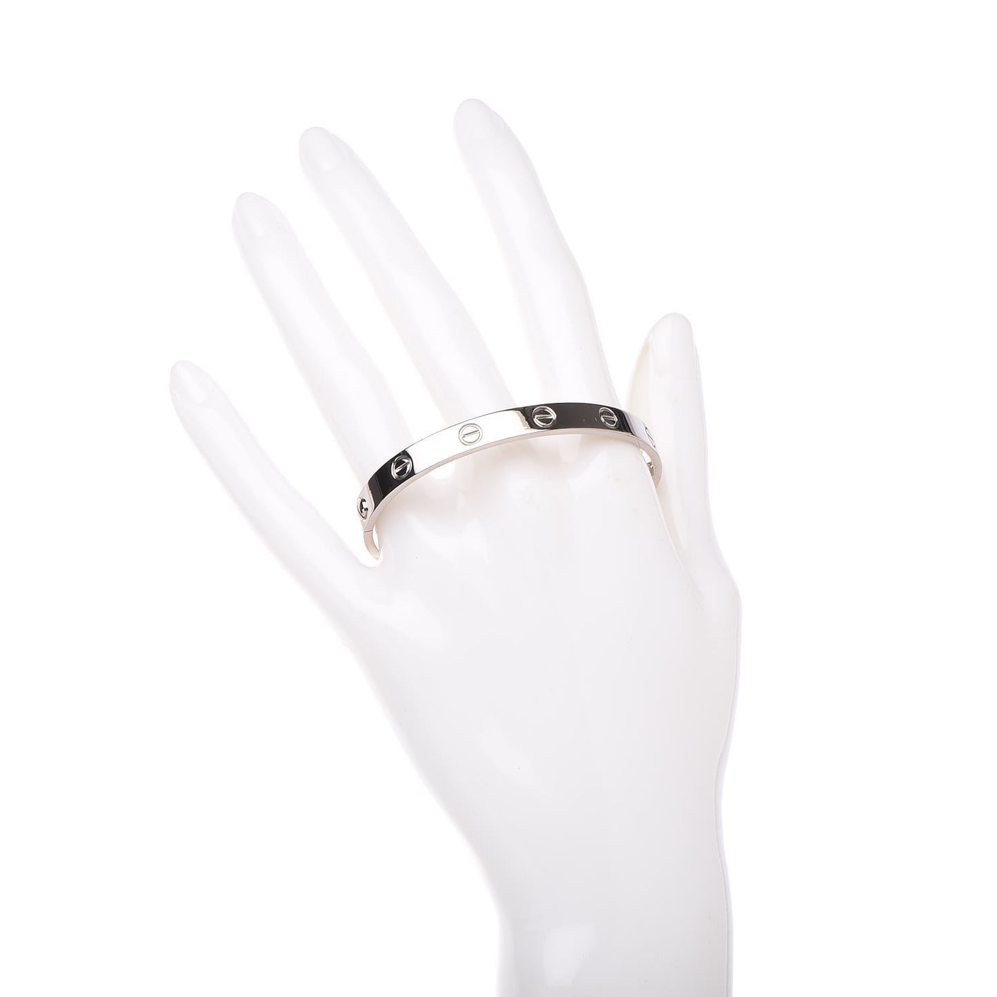 18K White Gold LOVE Bracelet 17
