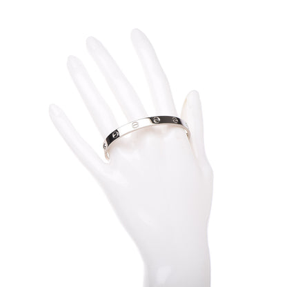 Cartier 18K White Gold LOVE Bracelet 17 2 of 10