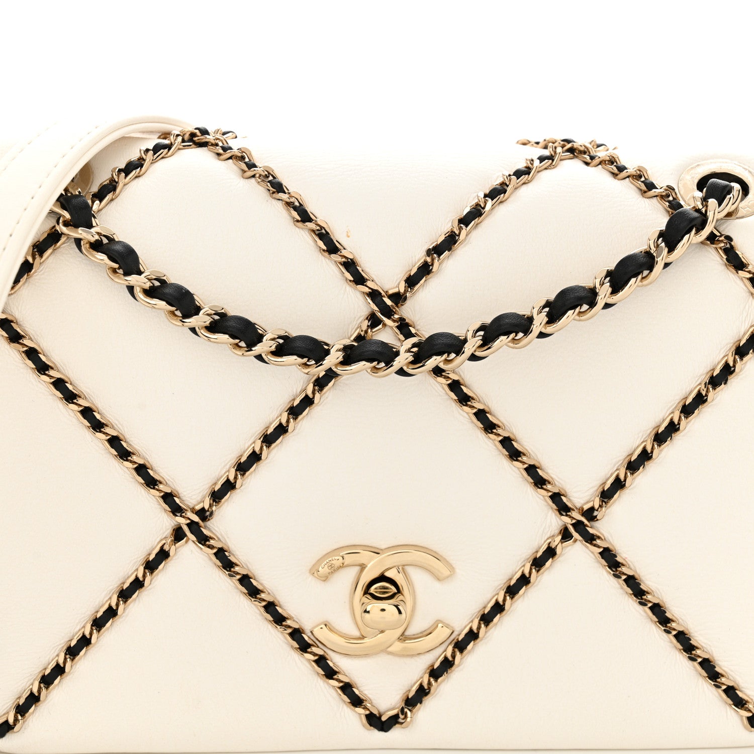 Chanel Lambskin Small Entwined Chain Flap White 8 of 11