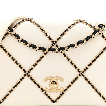 Chanel Lambskin Small Entwined Chain Flap White 8 of 11