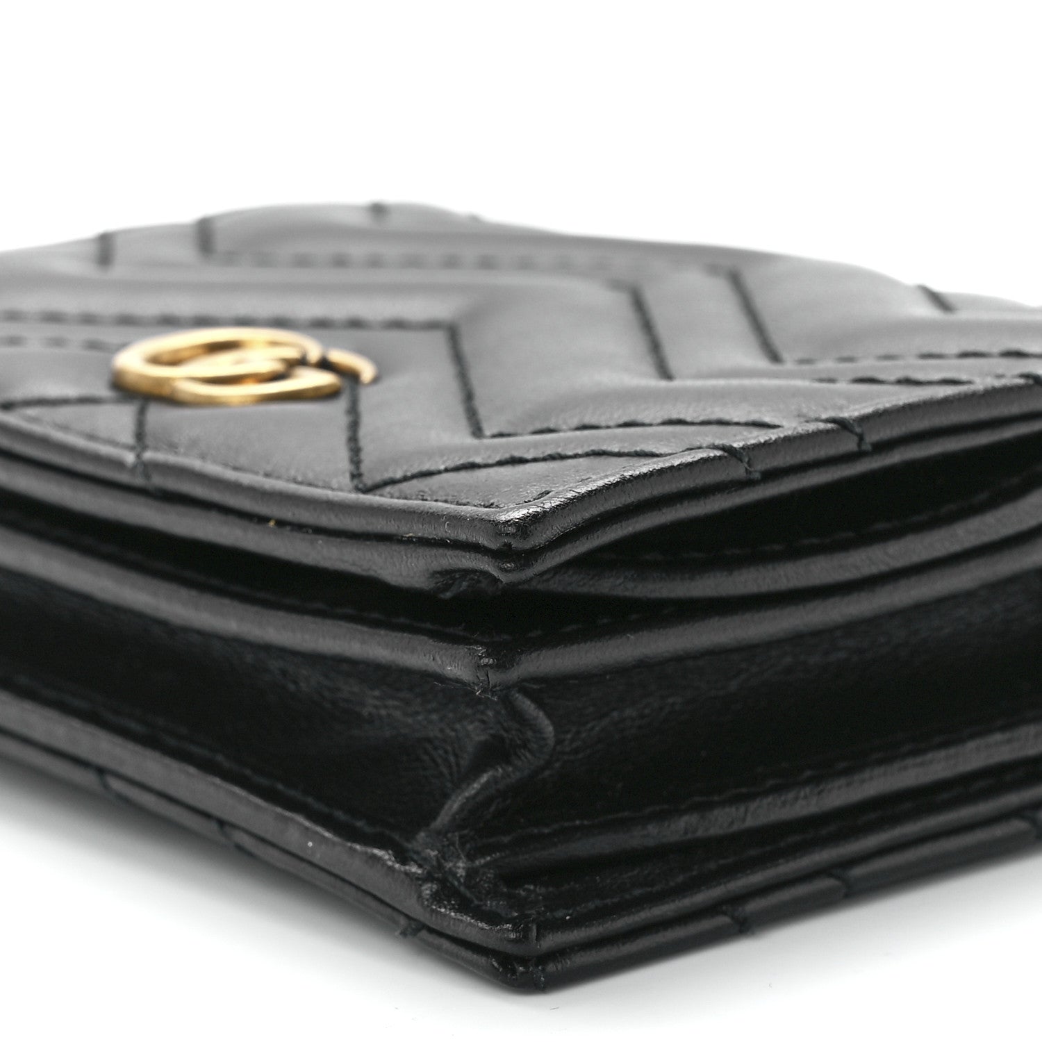 Gucci Calfskin Matelasse GG Marmont Card Case Wallet Black 12 of 12