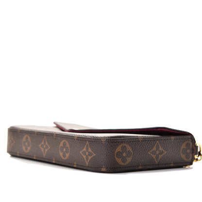 Louis Vuitton Monogram Pochette Felicie Chain Wallet Fuchsia 5 of 6