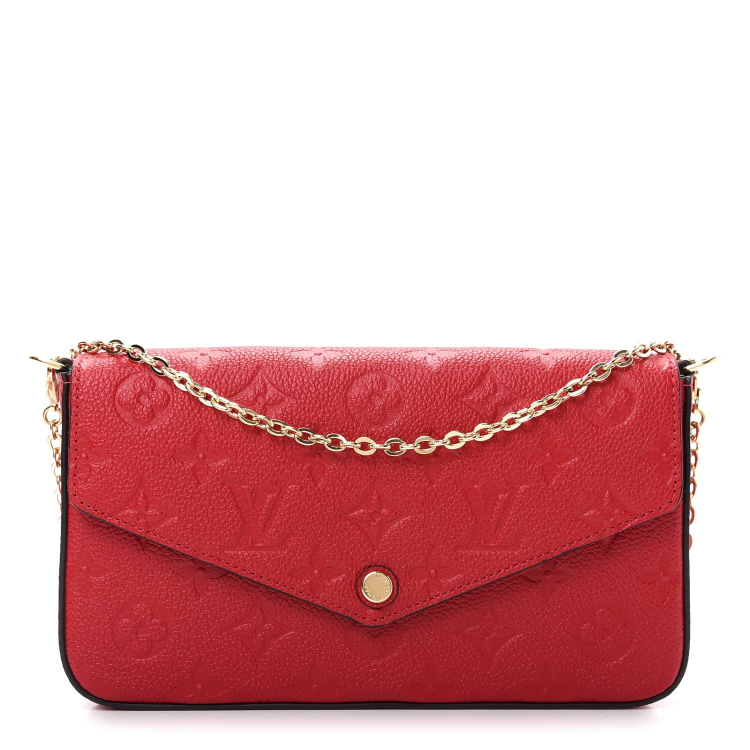 Louis Vuitton Empreinte Pochette Felicie Chain Wallet Scarlet 3 of 10