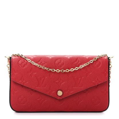 Louis Vuitton Empreinte Pochette Felicie Chain Wallet Scarlet 3 of 10