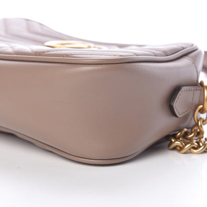 Gucci Calfskin Matelasse Small GG Marmont Chain Shoulder Bag Porcelain Rose 12 of 15