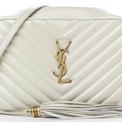 Saint Laurent Calfskin Matelasse Monogram Lou Camera Bag Crema Soft 8 of 17
