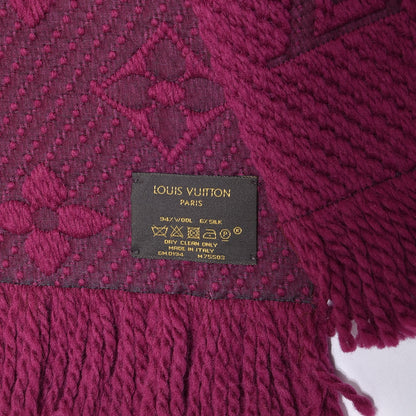 Louis Vuitton Wool Silk Logomania Scarf Cherry 4 of 4