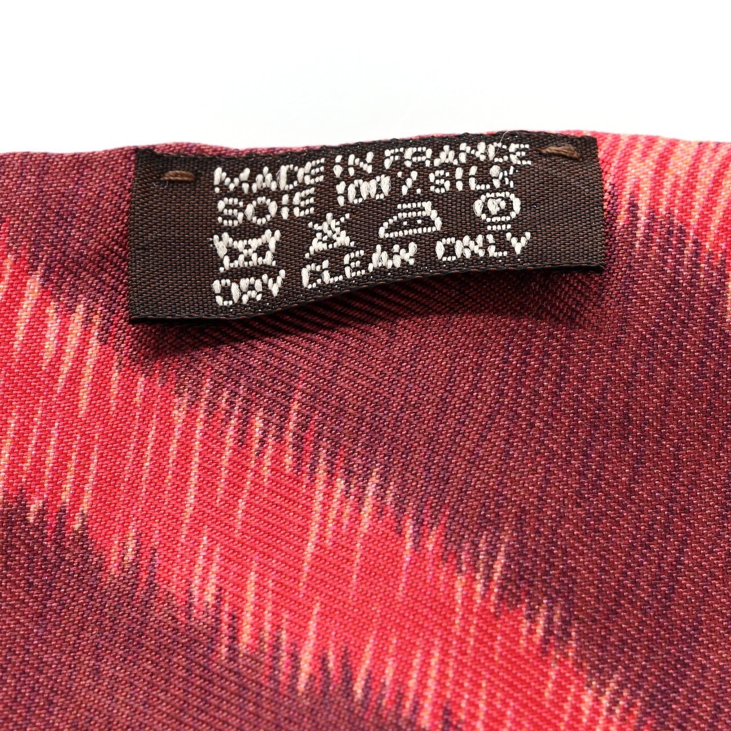 Hermes Silk Pelages et Camouflage Twilly Corail Orange Rouge 4 of 4