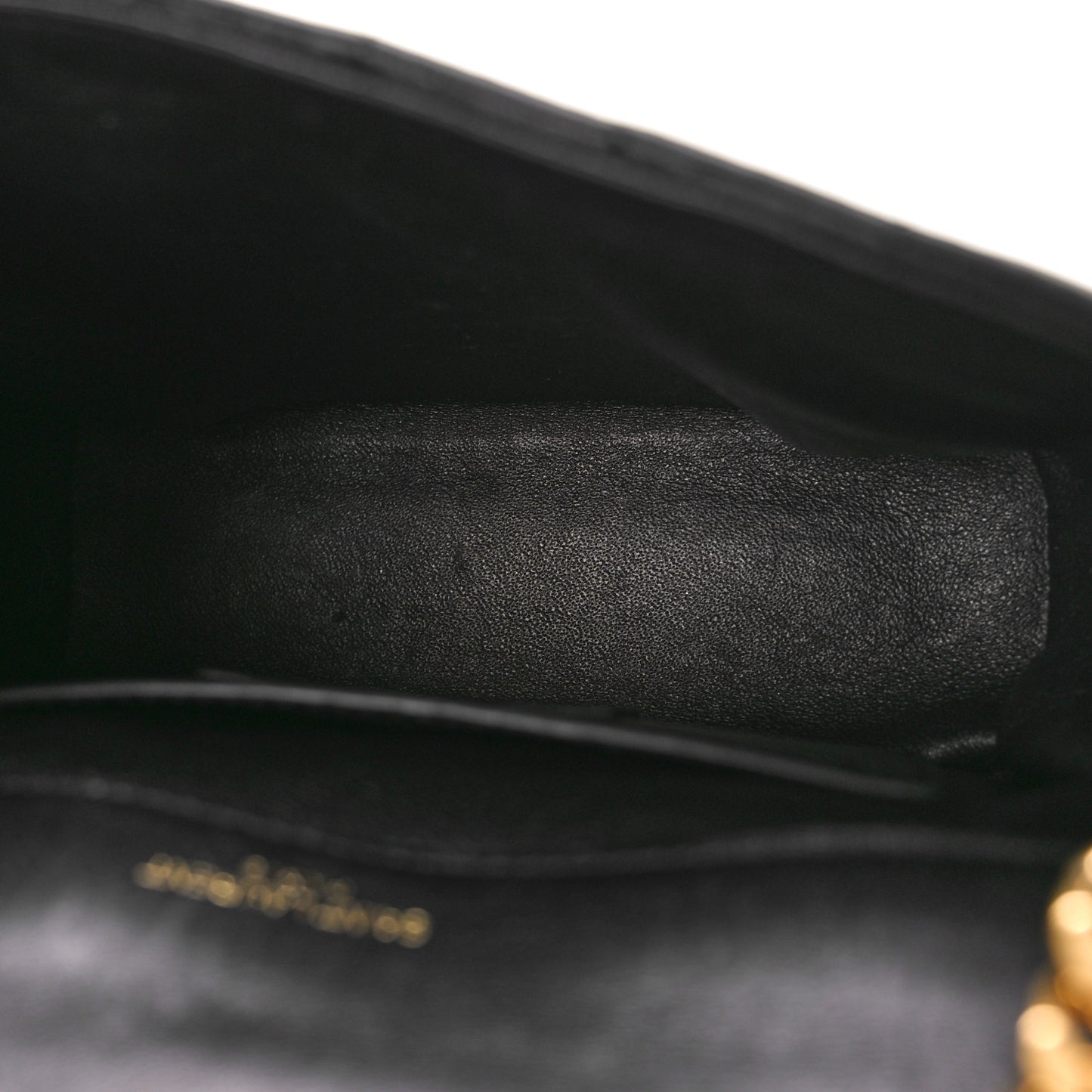 SAINT LAURENT Lambskin Matelasse Monogram Small Vicky Chain Bag Black