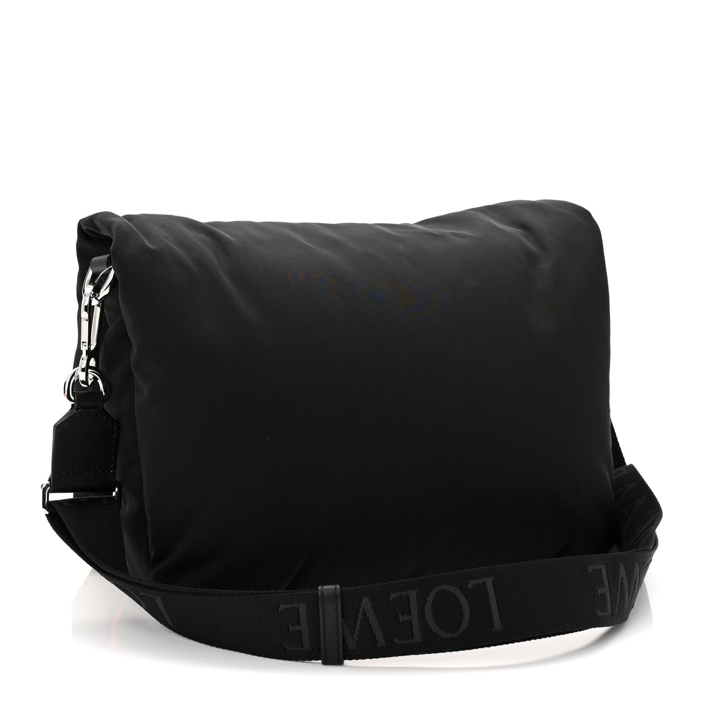 Nylon Medium Goya Puffer Bag Black