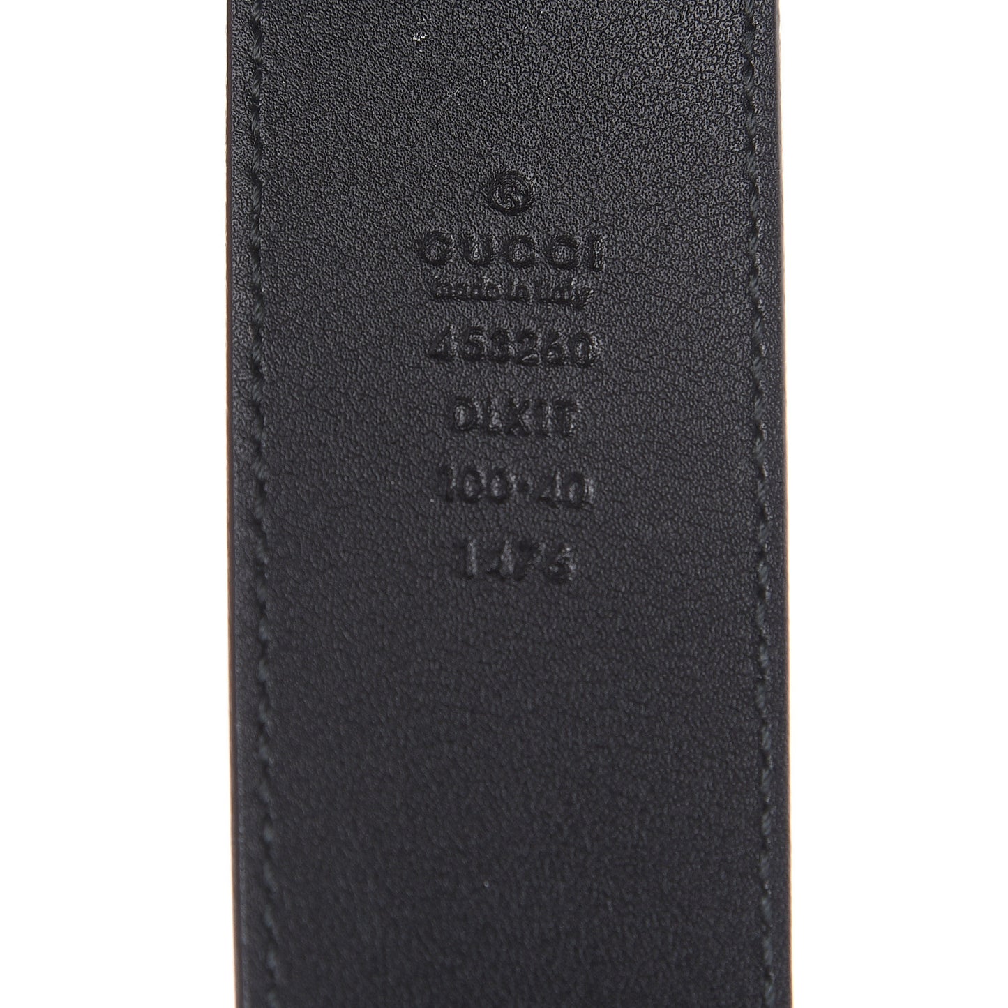 Moon Calfskin Pearl Double G 40mm Belt 100 40 Black Cream