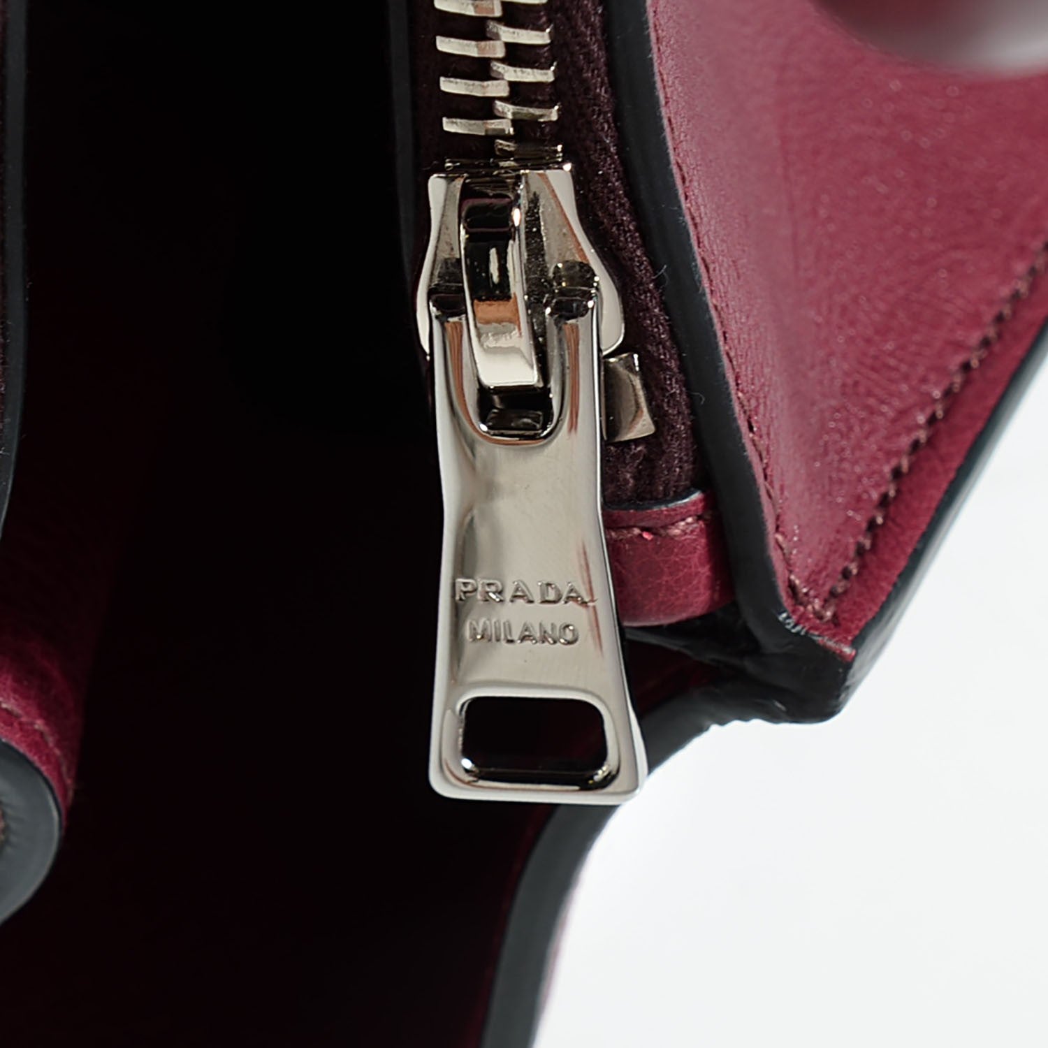 Prada Glace Calf Twin Pocket Tote Fuxia 6 of 12