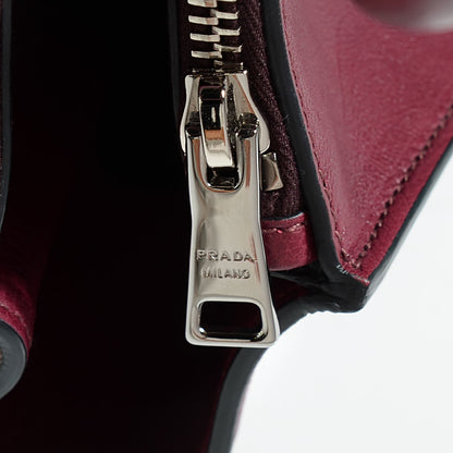 Prada Glace Calf Twin Pocket Tote Fuxia 6 of 12
