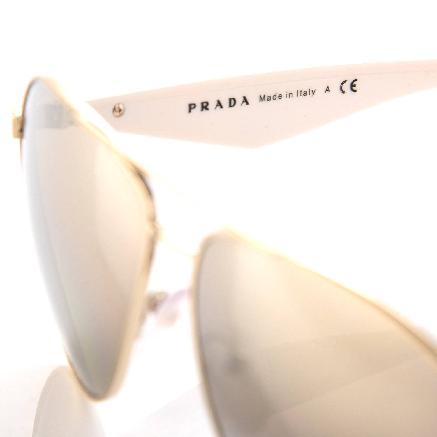 Prada Aviator Sunglasses SPR 53Q White 6 of 7