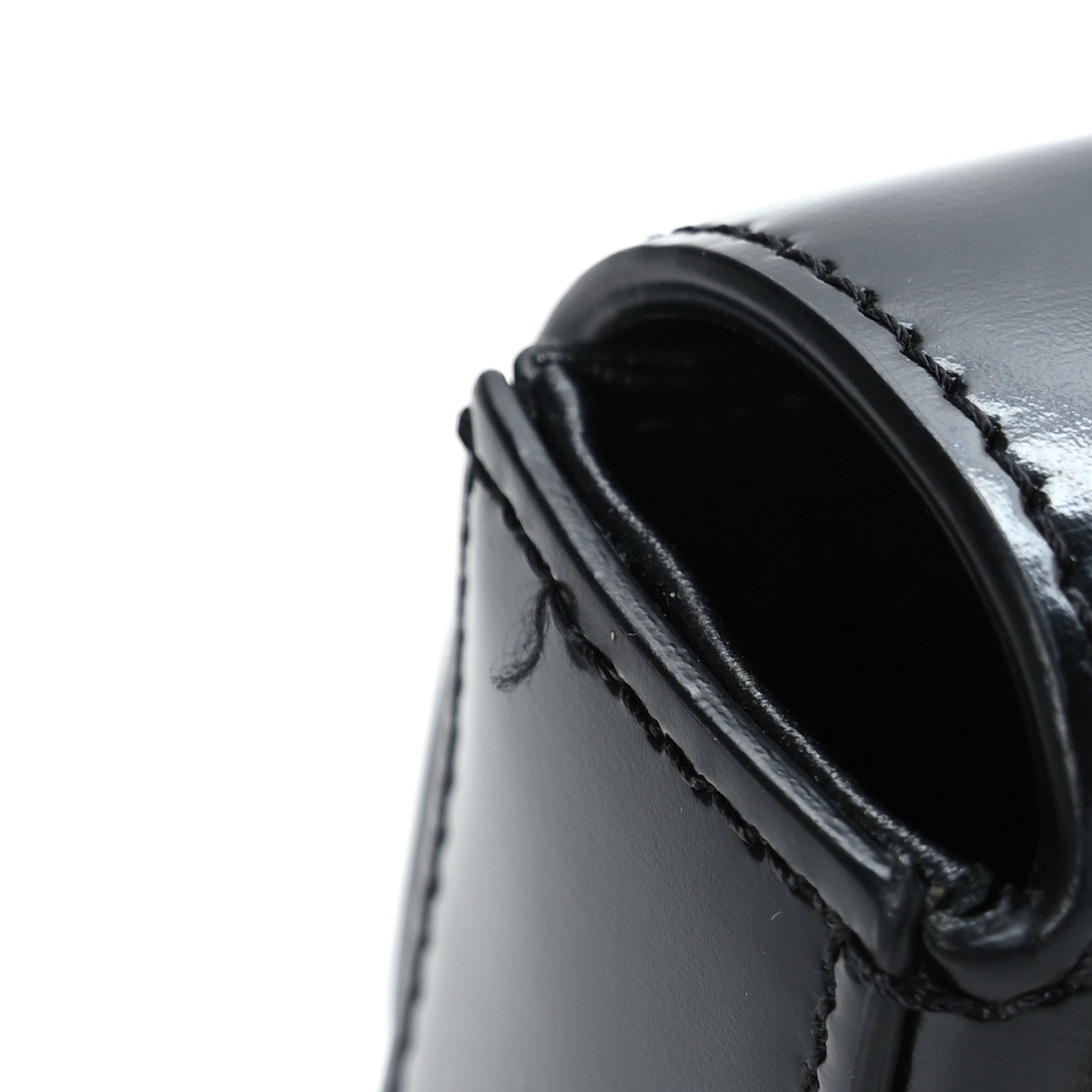 Celine Shiny Calfskin Triomphe Chain Shoulder Bag Black 11 of 12
