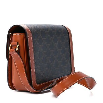 Celine Triomphe Canvas Calfskin Medium Triomphe Bag Tan 3 of 13