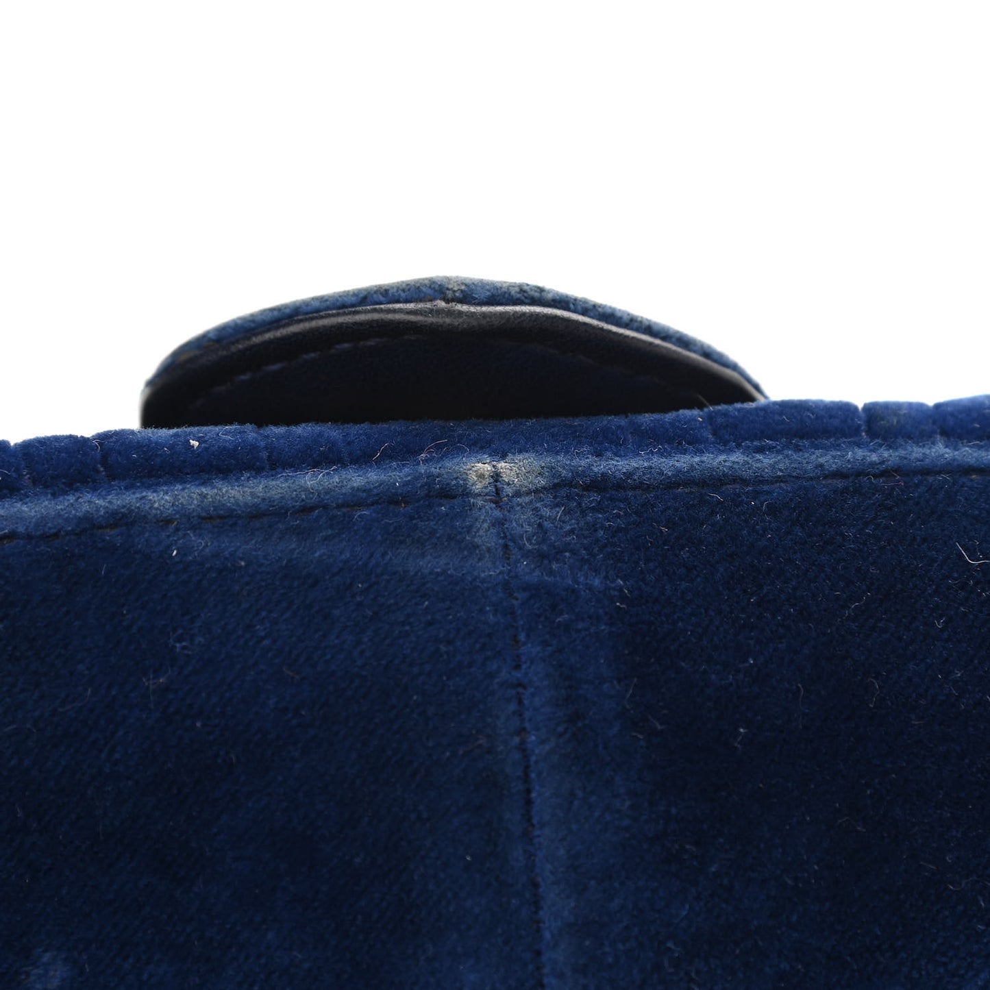 Velvet Matelasse Small GG Marmont Shoulder Bag Cobalt Blue