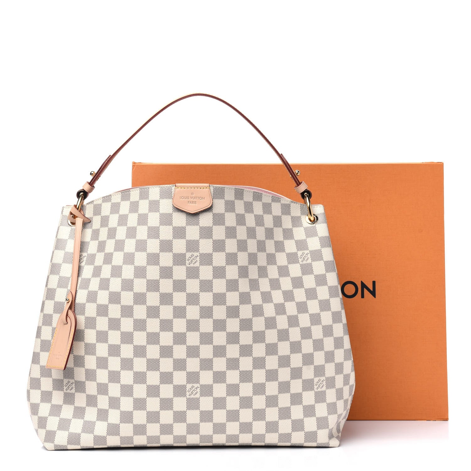 Louis Vuitton Damier Azur Graceful MM Rose Ballerine 13 of 13