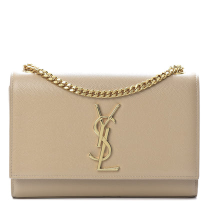Saint Laurent Grain De Poudre Small Monogram Kate Satchel Nude Powder 1 of 13