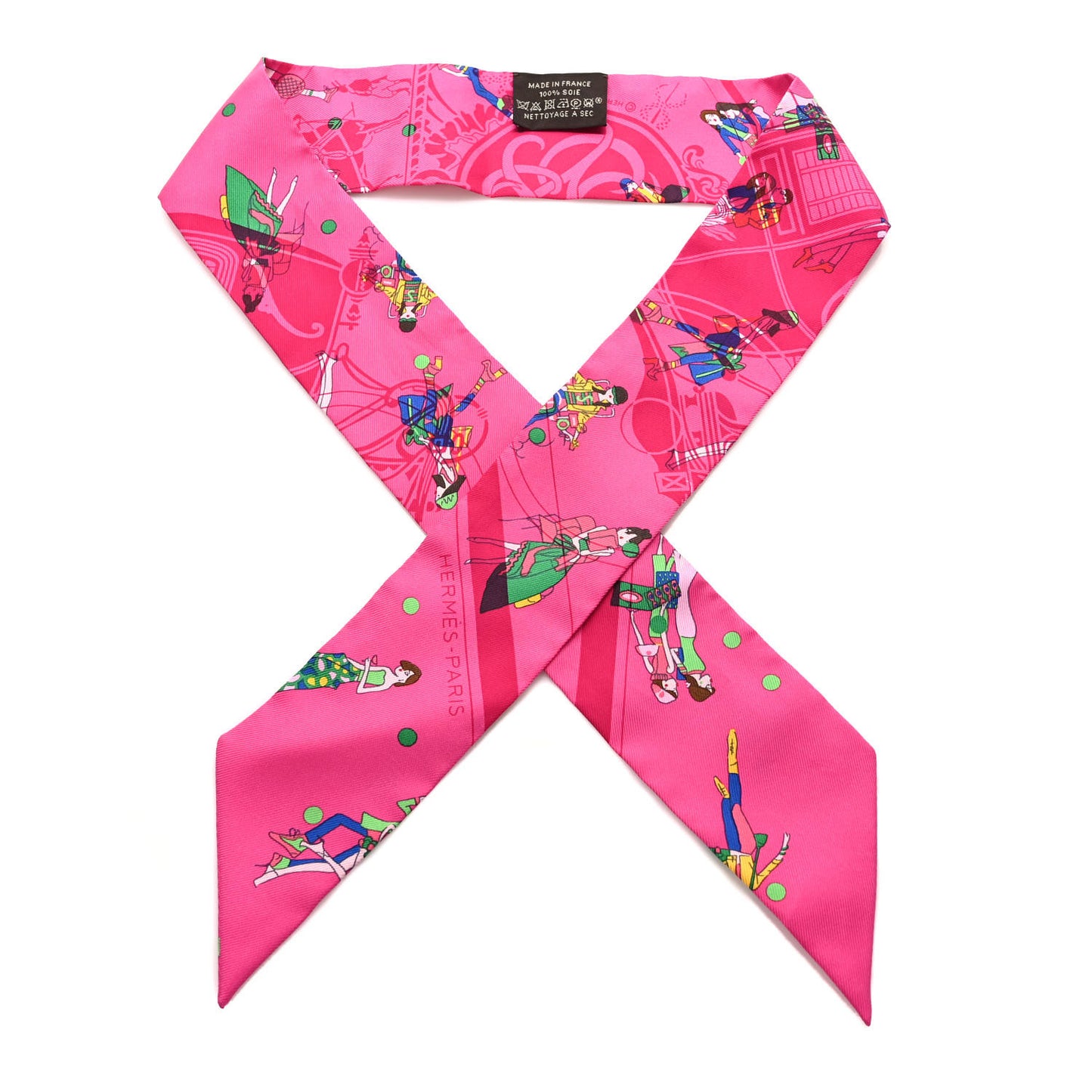 Silk Ex-Libris Les Parisie Twilly Rose Indien Vert Bleu