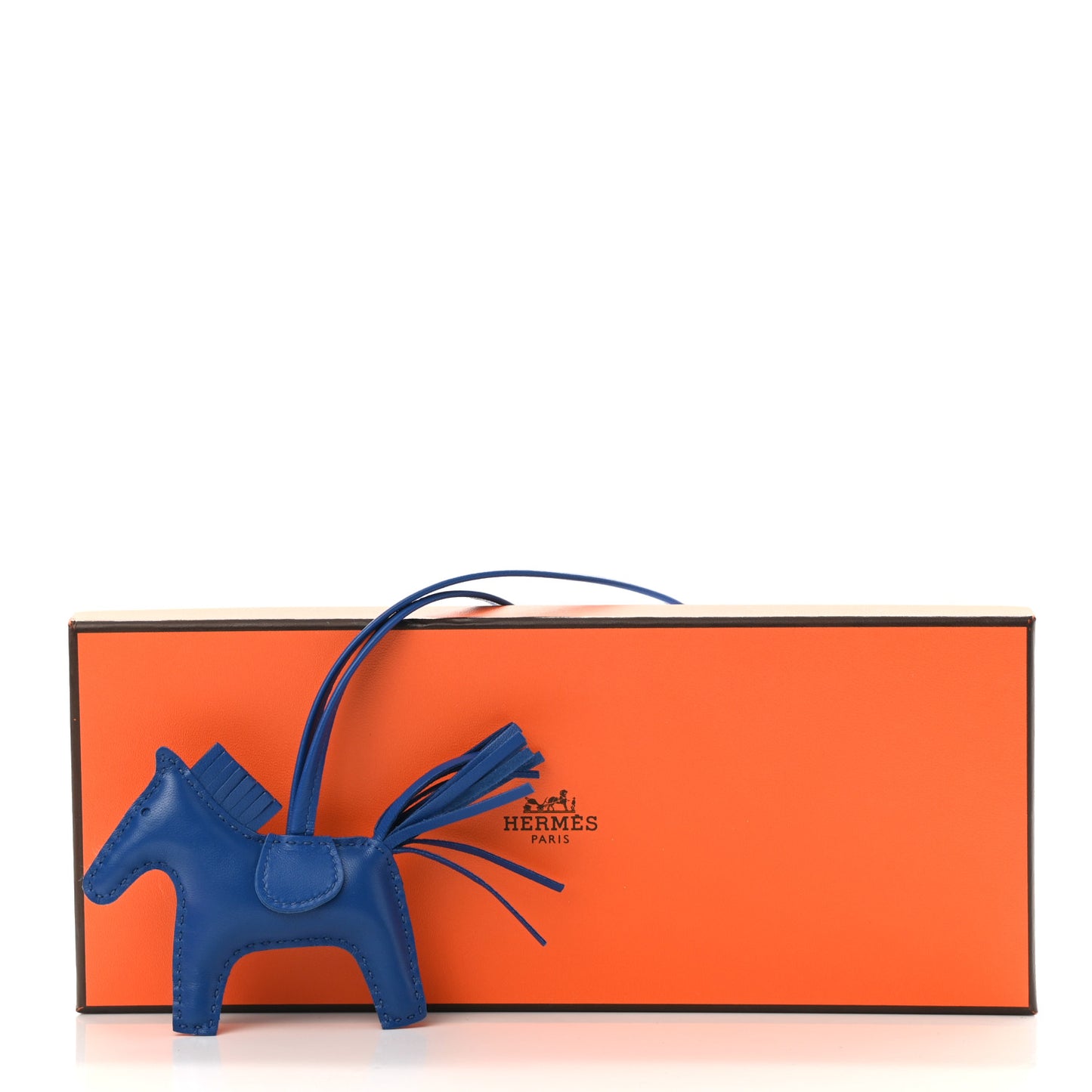 Milo Lambskin Grigri Rodeo Horse Bag Charm PM Bleu Zanzibar