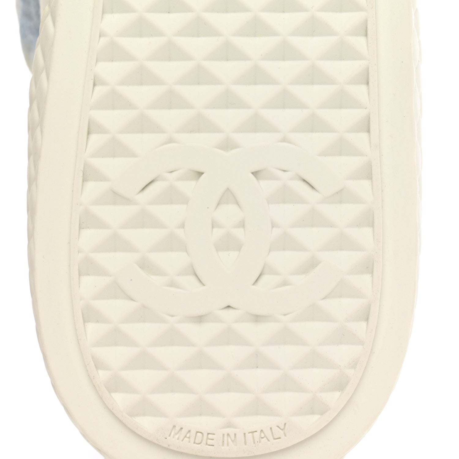 Chanel Printed Fabric Quilted High Top Sneakers 38.5 Green Pink Blue 8 of 13