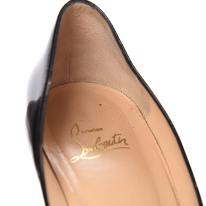 Christian Louboutin Patent No Matter 85 Pumps 40 Black Red 8 of 11