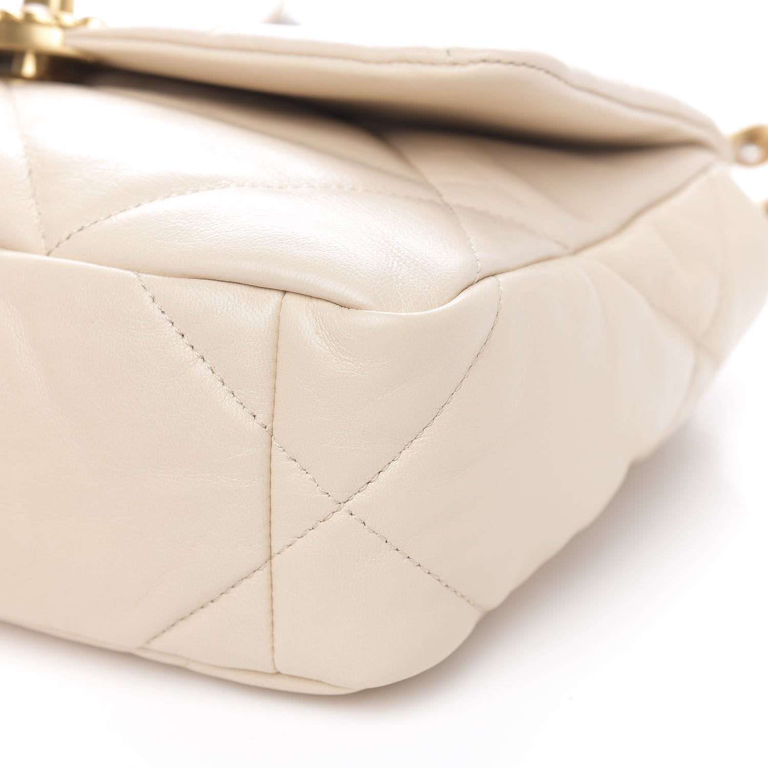 Chanel Goatskin Quilted Medium 19 Flap Beige 9 of 10