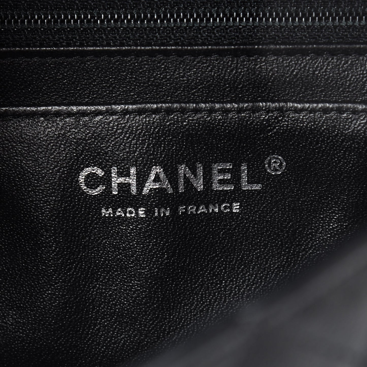 Crumpled Calfskin Quilted Mini Rectangular Flap So Black
