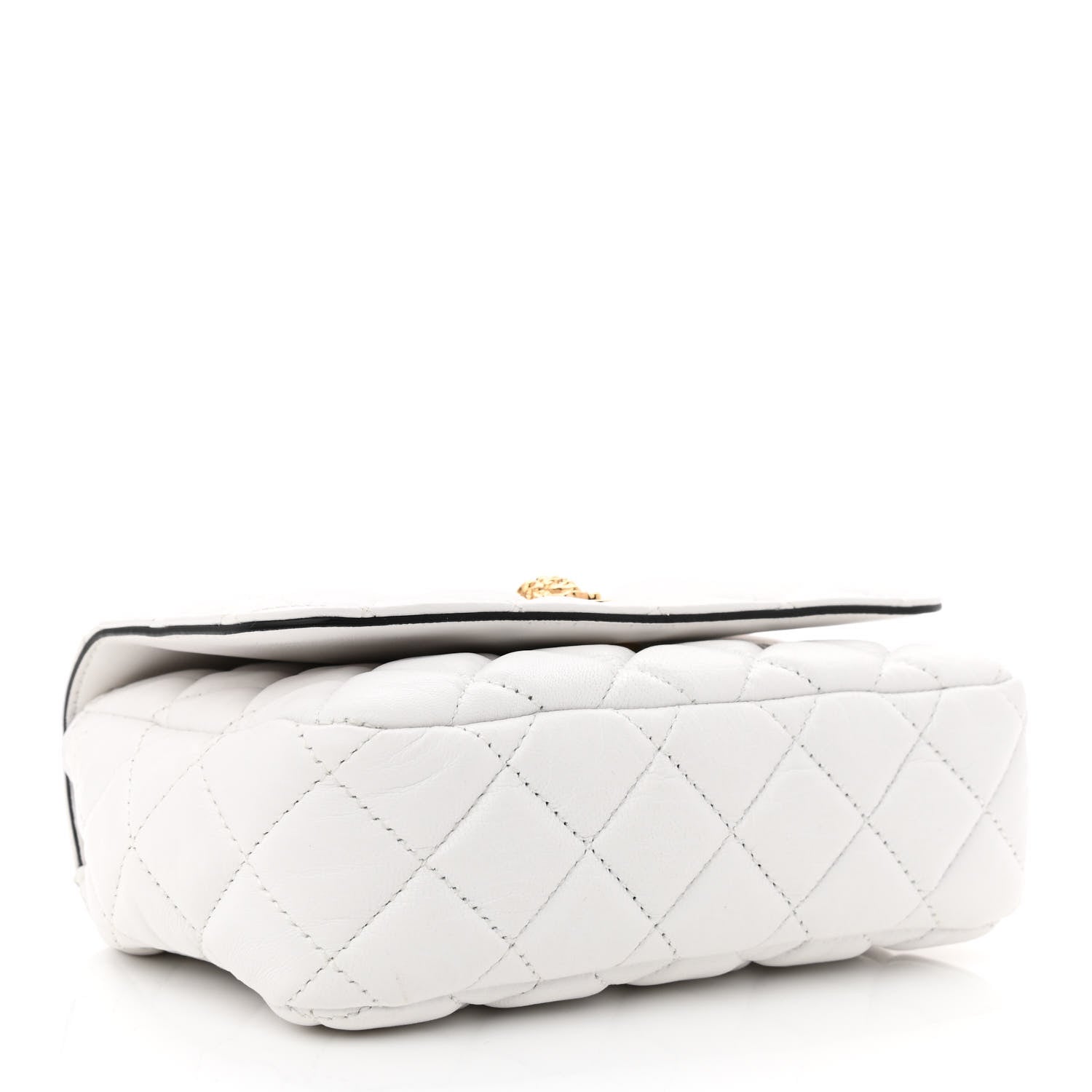 Versace Nappa Quilted Small Medusa Chain Crossbody White 4 of 10