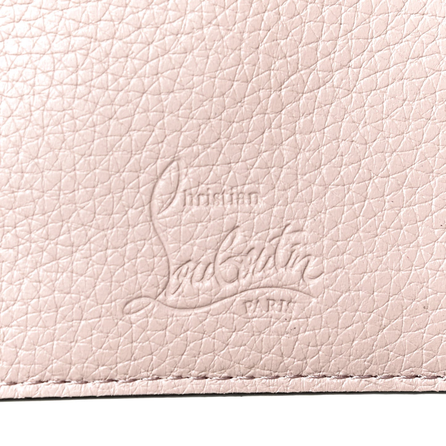 Calfskin Kios Studded Card Holder Dune