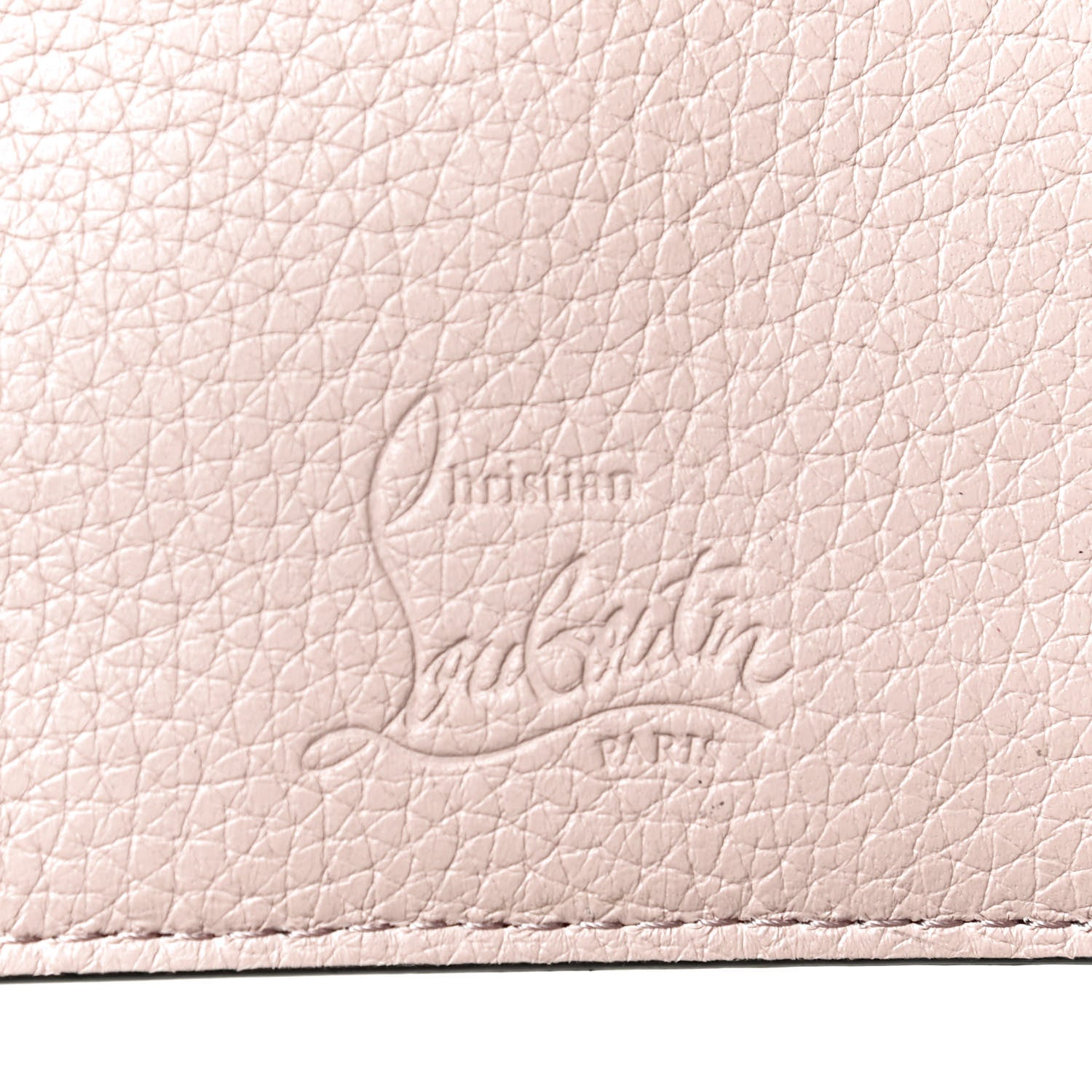 Christian Louboutin Calfskin Kios Studded Card Holder Dune 6 of 8